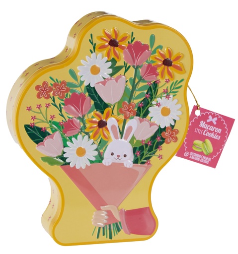 [972325] LATA GALLETAS MACARONS RAMO FLORES