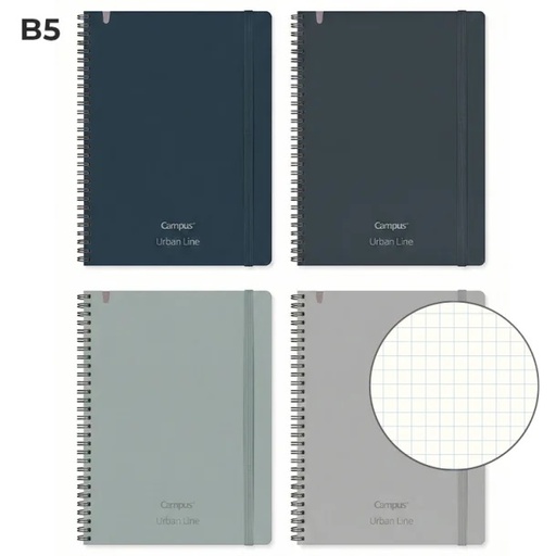 [003707] BLOC DOBLE ESPIRAL CAMPUS URBAN LINE B5 70H 4 MM