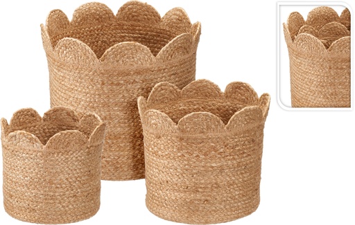 [972403] CESTA REDONDA BORDE ONDULADO SET3U