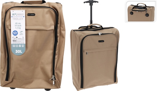 [972414] TROLLEY CABINA 30L POLIESTER BEIGE