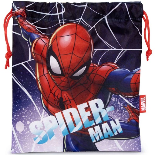 [972450] BOLSA MERIENDA 26.5X21.5CM SPIDERMAN