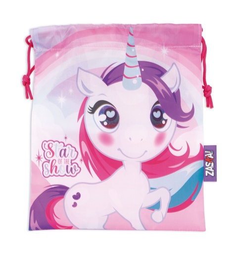 [972451] BOLSA MERIENDA 26.5X21.5CM UNICORNIO