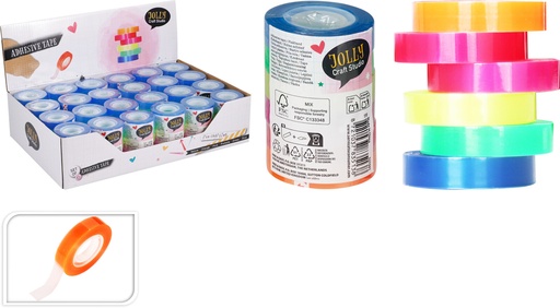 [972482] CINTA ADHESIVA COLORES 6UDS