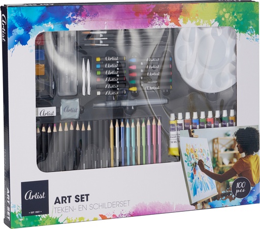 [972491] SET 100 PIEZAS PINTURA ACRILICA