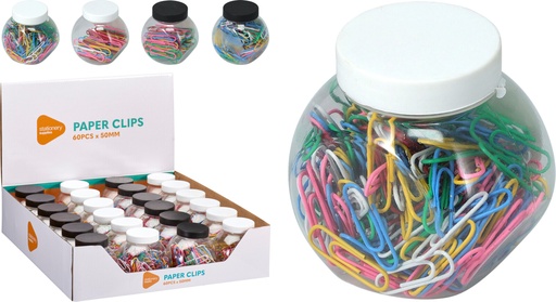 [972497] BOTE CLIPS COLORES 50MM 60U