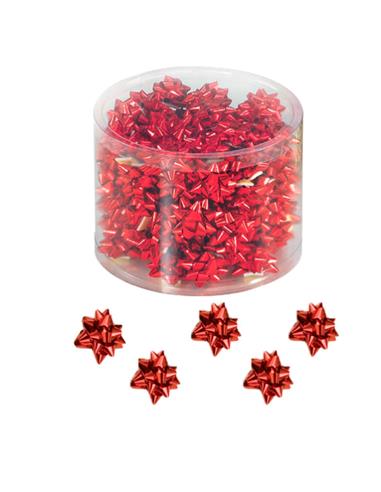 [972512] ESTRELLAS ADHESIVAS 5MM ROJO METALIZADO 100UD