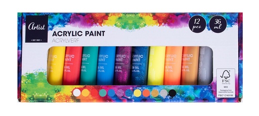 [972542] PINTURA ACRILICA 36ML 12UDS