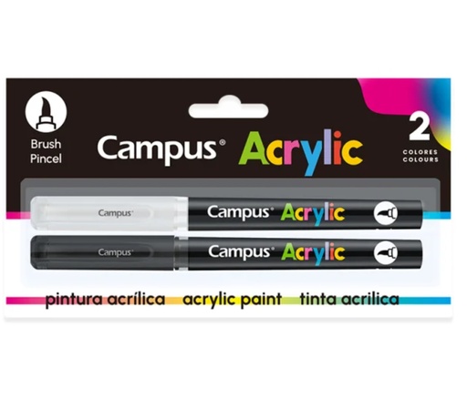 [081767] ROTULADOR CAMPUS ACRYLIC PINCEL 2U