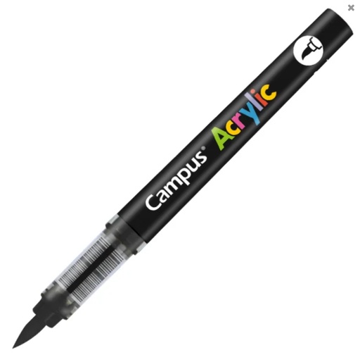 [081769] ROTULADORES ACRÍLICOS CAMPUS ACRYLIC PUNTA PINCEL CAJA 8 UD. NEGRO