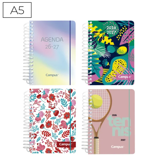 [003714] AGENDA ESCOLAR 2026 CAMPUS A5 TAPA POLIPROPILENO FANTASIA DIA PAGINA