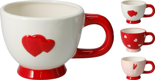 [999180] TAZA CORAZONES DOLOMITE 500ML 3MOD