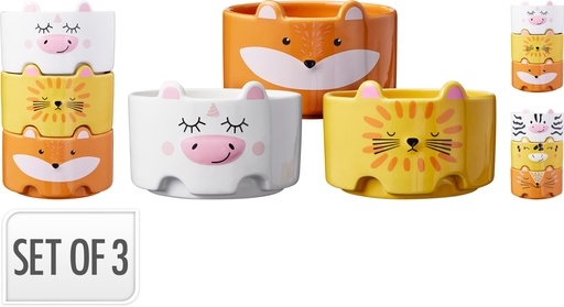 [999185] BOWL SET 3 PCS DOLOMITE