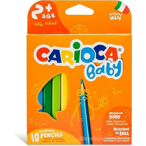 [999299] LAPICES DE COLORES CARIOCA BABY ERGONOMICOS 10UD