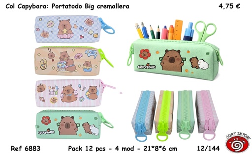 [999369] COL CAPYBARA: PORTATODO BIG CREMALLERA