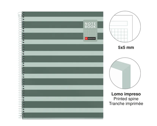 [999397] CUADERNO A4 80H CUADRICULA BETWEEN THE LINES MUSGO