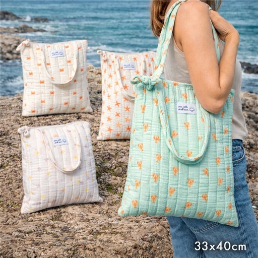 [999572] TOTE BAG CON CREMALLERA SEA ANIMALS SURT/4