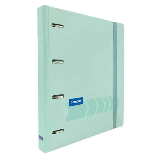 [181416] CARPETA RINGBOOK CAMPUS UNIVERSITY 4 ANILLAS+RECAMBIO VERDE PASTEL