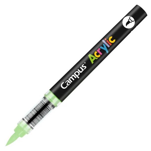 [081779] ROTULADORES ACRÍLICOS CAMPUS ACRYLIC PUNTA PINCEL CAJA 8 UD. VERDE CLARO