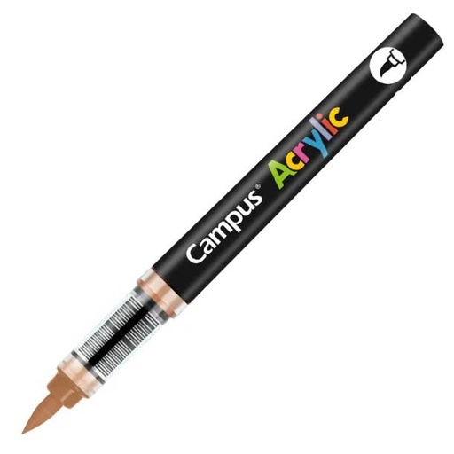 [081785] ROTULADORES ACRILICOS CAMPUS ACRYLIC PUNTA PINCEL CAJA 8 UD. MARRON CLARO