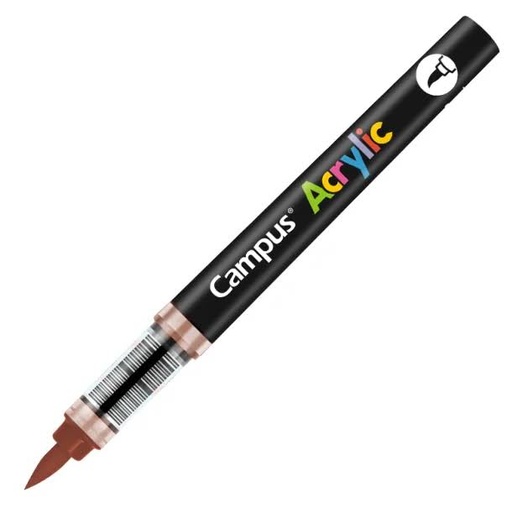 [081786] ROTULADORES ACRLICOS CAMPUS ACRYLIC PUNTA PINCEL CAJA 8 UD. MARRON