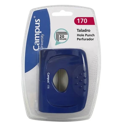 [040862] PERFORADOR SOBREMESA CAMPUS 170 20 HOJAS AZUL BLISTER