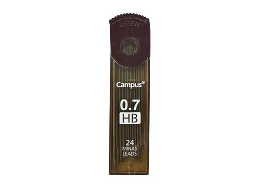 [080086] MINAS CAMPUS 0,7 MM HB ESTUCHE 24 MINAS