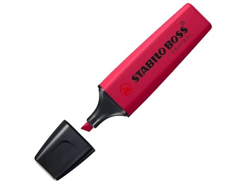[080440] MARCADOR FLUORESCENTE STABILO BOSS NATURE EDICION WILDFLOWER ROJO BURDEOS