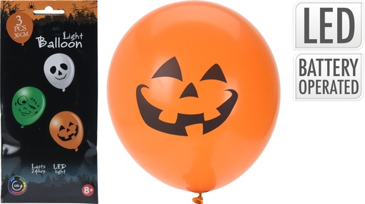 [999983] SET 3 GLOBOS HALLOWEEN CON LUZ