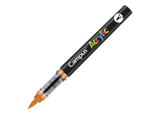 [081773] ROTULADORES ACRILICOS CAMPUS ACRYLIC PUNTA PINCEL CAJA 8 UD. NARANJA
