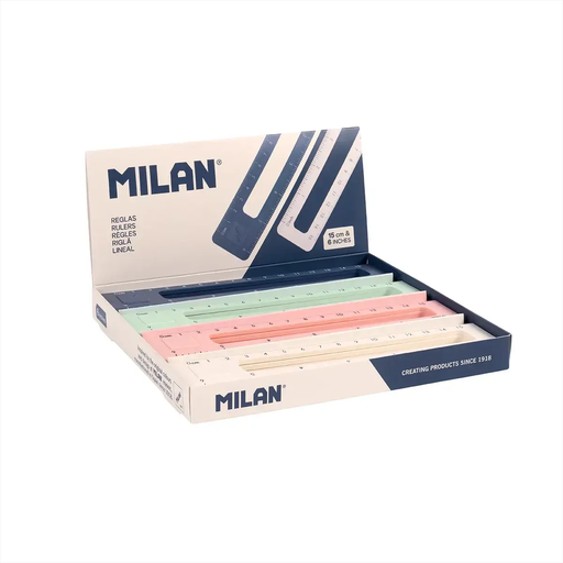 [1000145] CAJA 20U REGLAS 15CM MILAN 430