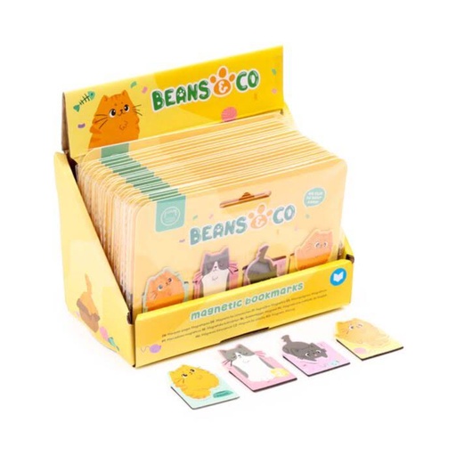 [1000238] SET DE MARCAPAGINAS MAGNETICOS GATOS BEANS & CO