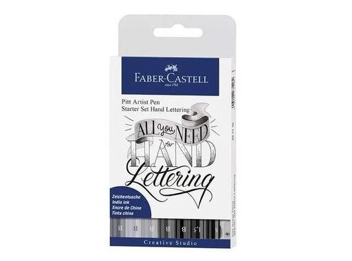 [081622] KIT FABER CASTELL INICIACION LETTERING SURTIDO 9 UD.