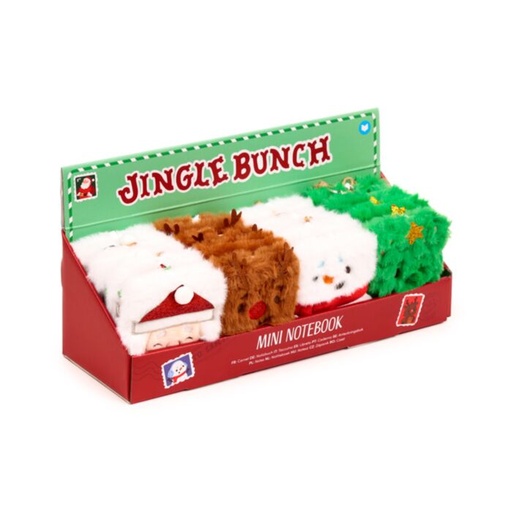 [1000357] MINI BLOC DE NOTAS DE PELUCHE NAVIDAD JINGLE BUNCH