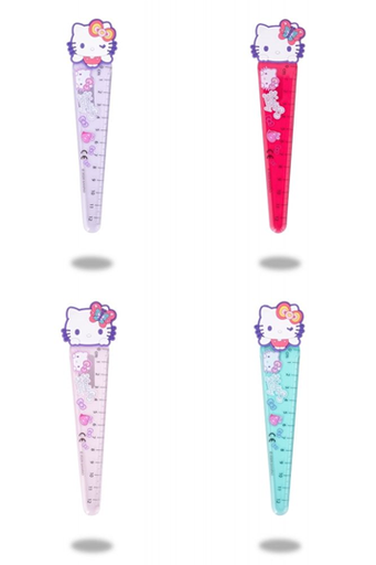 [000621] REGLA HELLO KITTY DE 12 CM 4 COLORES SURTIDOS