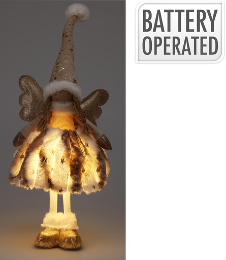[000716] NIÑA ANGEL LED 50CM ORO