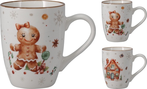 [000951] TAZA PORCELANA NAVIDAD 340ML 2MOD