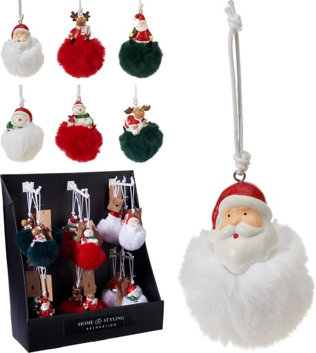 [000953] DECO COLGANTE POMPON 10CM 6MOD