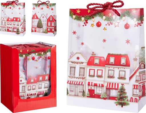 [001039] BOLSA REGALO 8X18CM TRANS. NAVIDAD