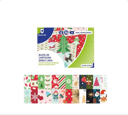 [001340] BLOC DE CARTULINAS DOBLE CARA 24 HOJAS NAVIDAD