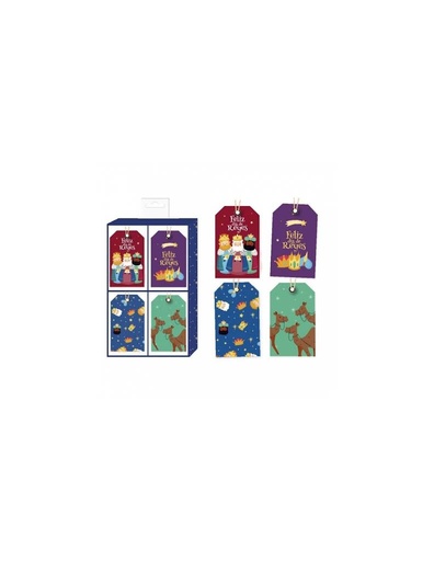 [001343] ETIQUETAS COLGANTES REYES MAGOS PACK 24UD