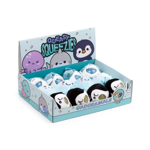 [001476] JUGUETE ESTRUJABLE DE PELUCHE QUEASY SQUEEZIES ANIMALES MARINOS
