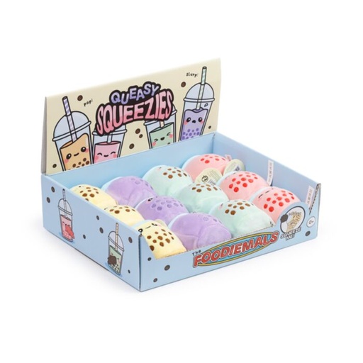 [001480] JUGUETE ESTRUJABLE DE PELUCHE QUEASY SQUEEZIES TÉ CON BURBUJAS FOODIEMALS