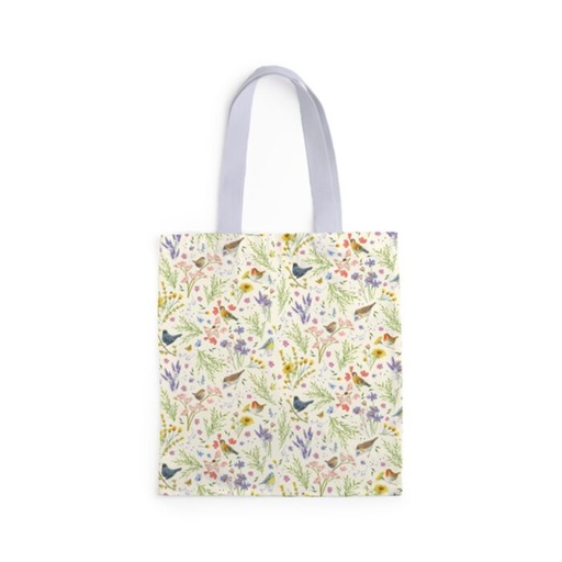 [001518] TOTE BAG REUTILIZABLE JAN PASHLEY WINGS & WILDFLOWERS