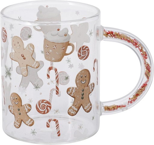 [001616] TAZA NAVIDAD BOROSILICATO JENGIBRE
