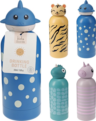 [001674] BOTELLA TERMICA ANIMALES 350ML 4MOD