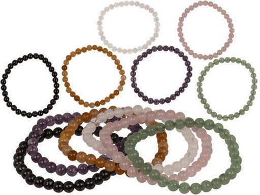 [001695] PULSERA DE PERLAS HECHA DE PIEDRAS PRECIOSAS