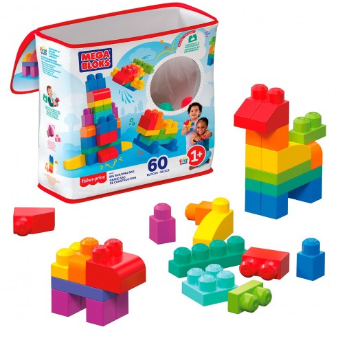 [001699] BOLSA CLÁSICA 60 PIEZAS FISHER PRICE DCH55 MEGA BLOCS