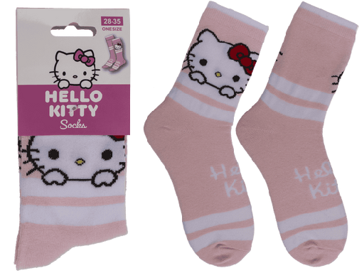 [001726] CALCETINES HELLO KITTY A RAYAS TALLA 28-35 REF: 02/1652