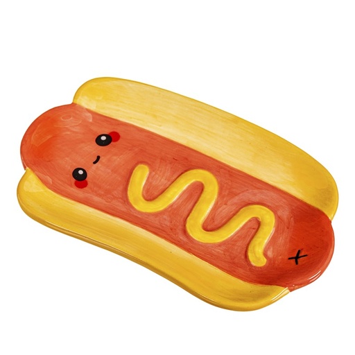 [001734] PLATO CERAMICA HOT DOG