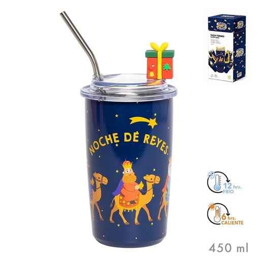 [001807] VASO TERMICO 450ML REYES MAGOS